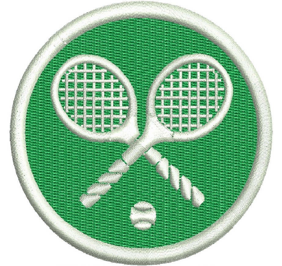 Tennis Racket Machine Embroidery Design 