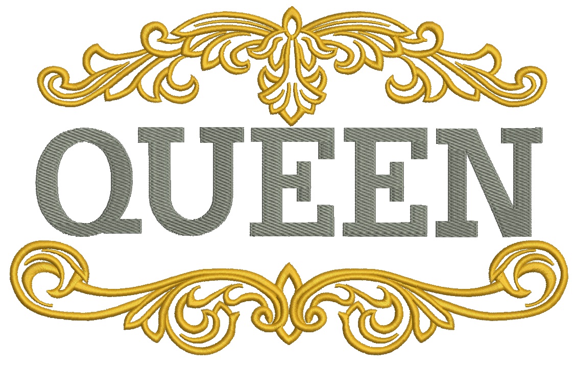 Queen Baroque Ornament Machine Embroidery Design  