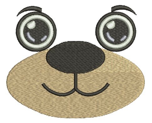 Muzzle with Eyes Machine Embroidery Designs 