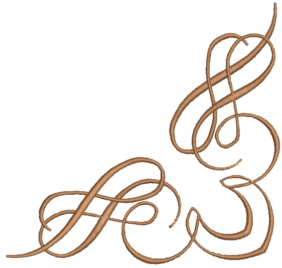 Scroll Corner Machine Embroidery Design 