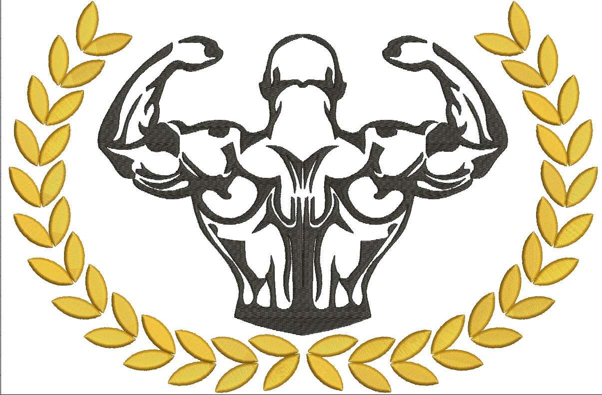 Body Builder Machine Embroidery Design 