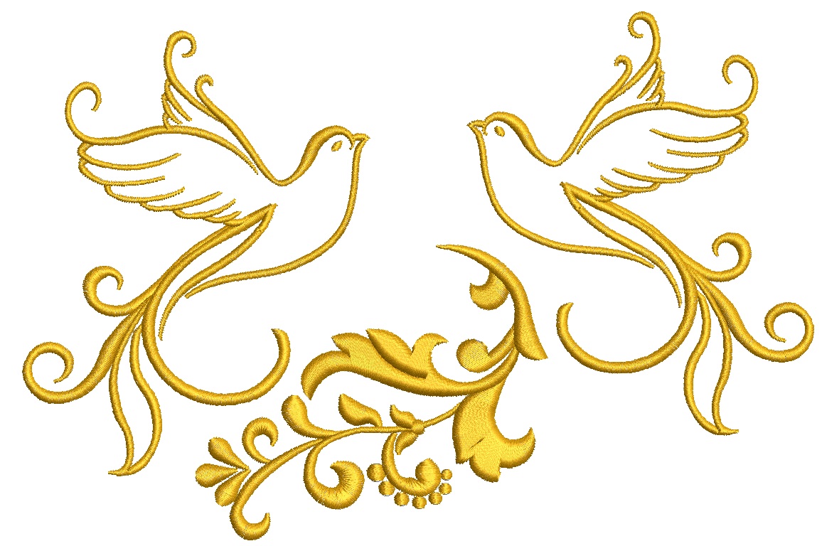 Doves Machine Embroidery Design  