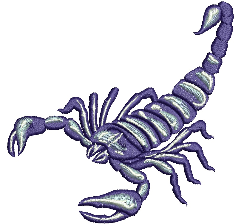 Scorpio Zodiac Machine Embroidery Design 