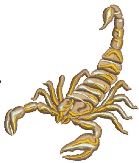 Glossy Scorpion Machine Embroidery Design 