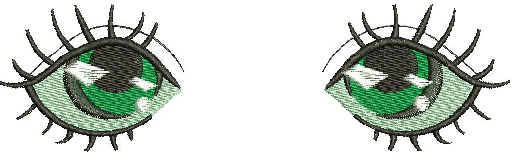 Anime Doll Eyes Machine Embroidery Design 
