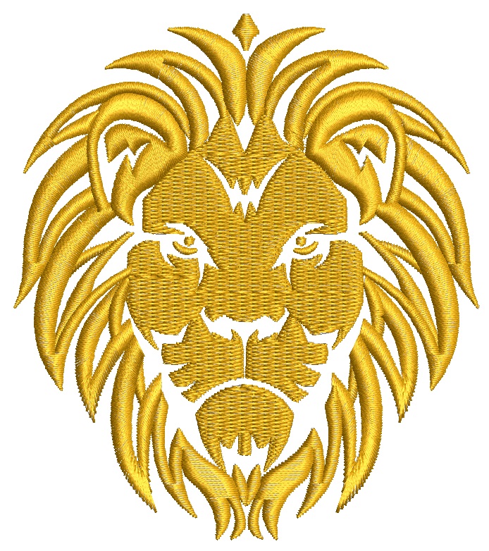Golden Lion Machine Embroidery Design 