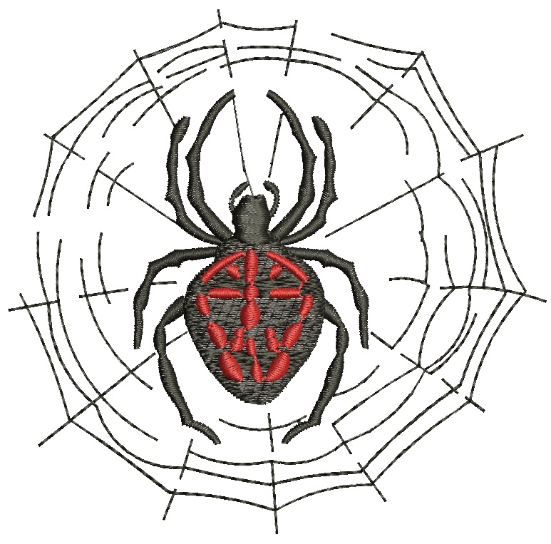 Spider on the Web Machine Embroidery Design 