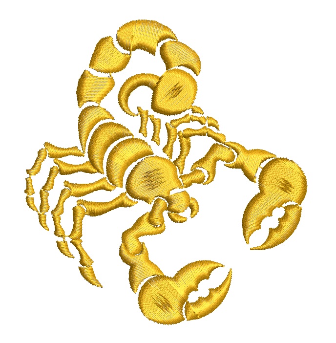 Scorpion Machine Embroidery Design 