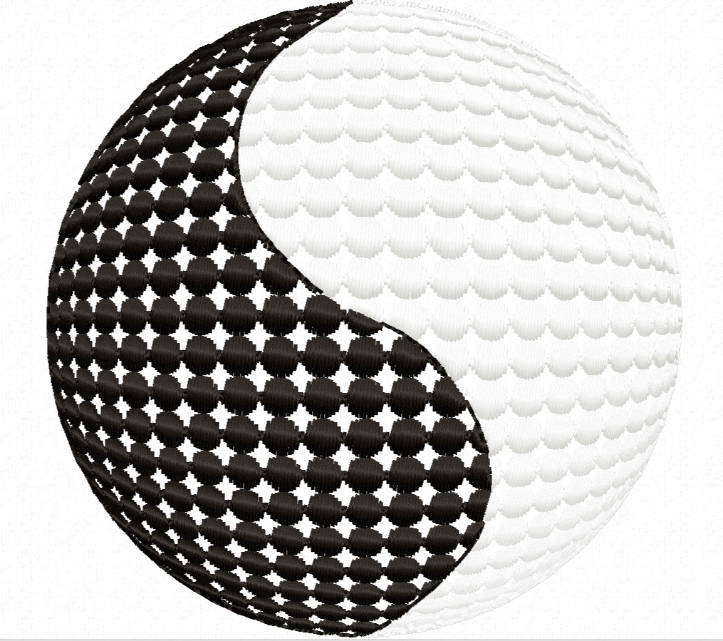 Yin Yang Machine Embroidery Design