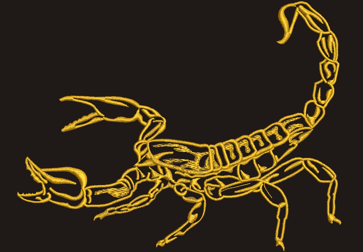 Scorpion Machine Embroidery Design 