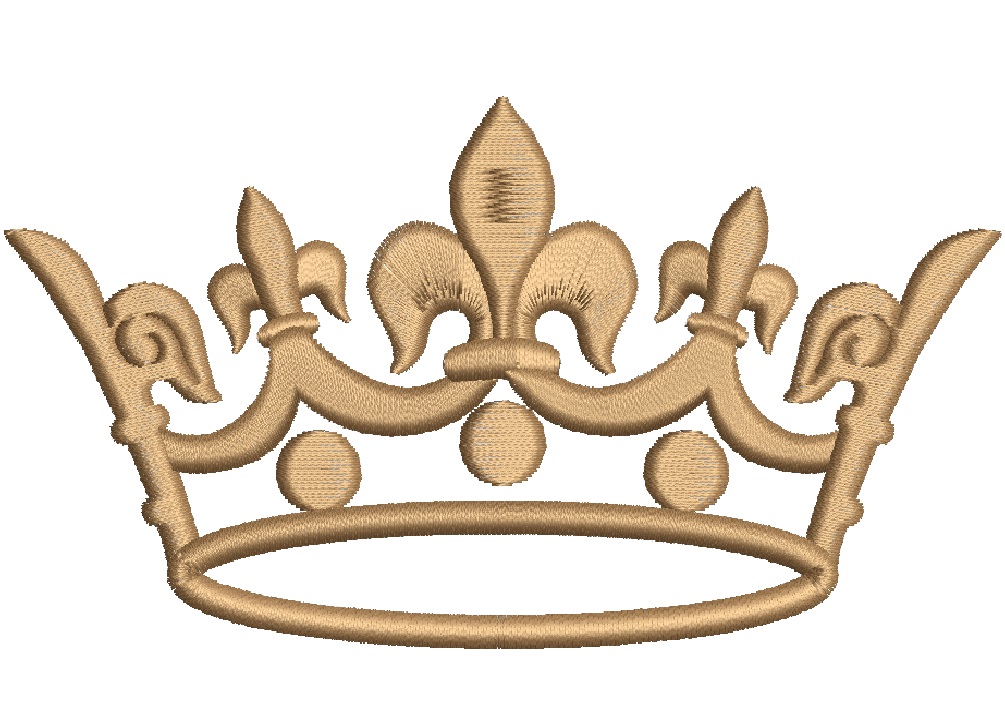 Crown and Pattern Machine Embroidery Design 
