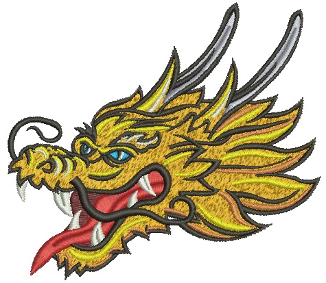 Chinese Dragon Machine Embroidery Design  