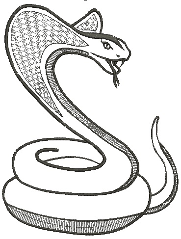 Cobra Machine Embroidery Design 