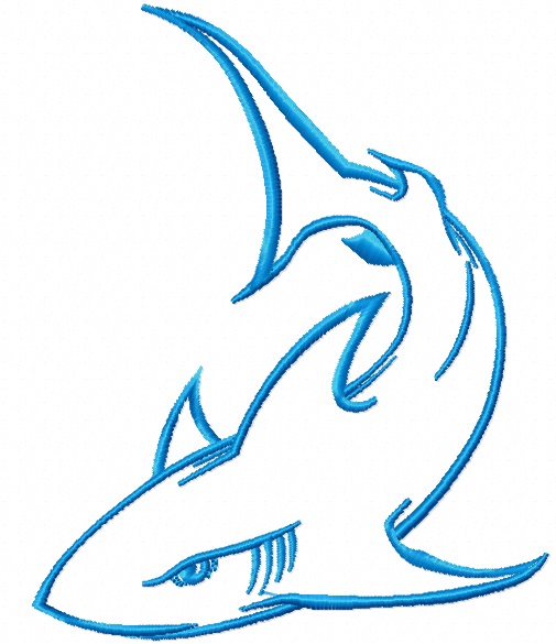 Shark Machine Embroidery Design 