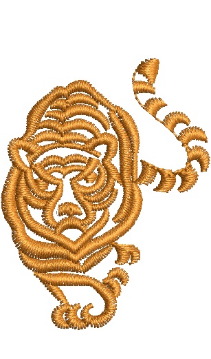 Small tiger machine embroidery design – 45 mm / 2 inch size 