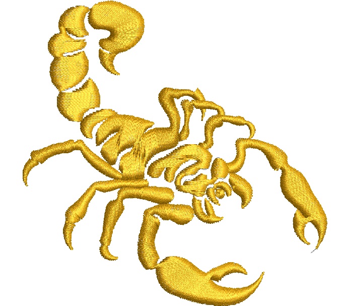 Scorpion machine embroidery design 2 inch hat size11102025