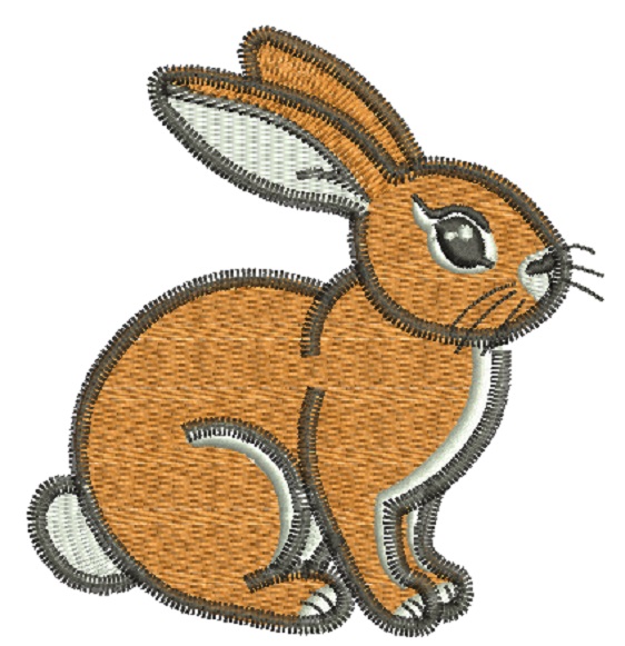 Rabbit Cute Bunny Machine Embroidery Design 