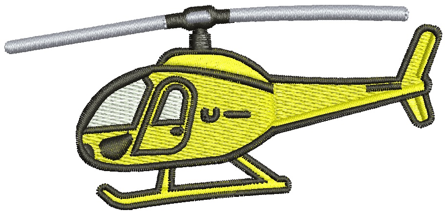 Helicopter Machine Embroidery Design 