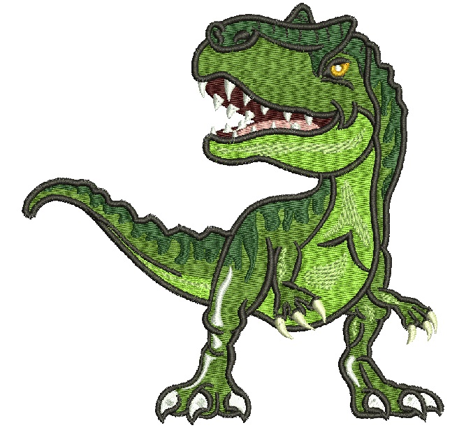 T-Rex Dinosaur Dragon Machine Embroidery Design 
