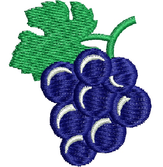 Mini Grape Bunch Machine Embroidery Design