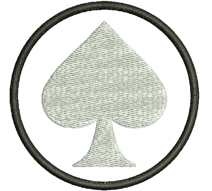 Ace of Spades Machine Embroidery Design 