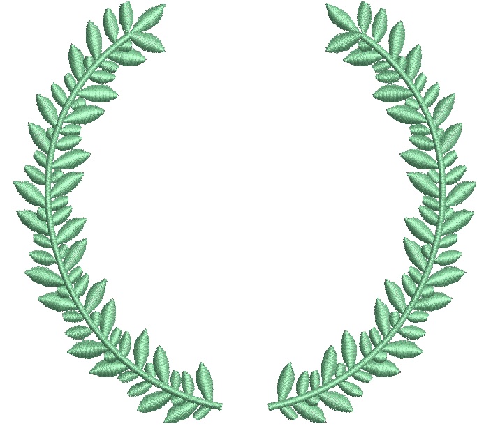 Laurel Wreath Rustic Monogram Frame for Wedding Machine Embroidery Design 