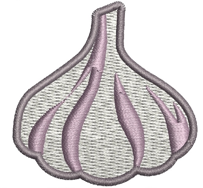 Garlic Machine Embroidery Design 