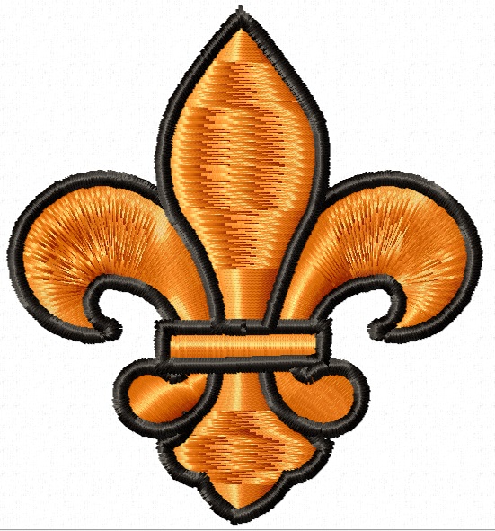 Fleur de Lis Machine Embroidery Design 