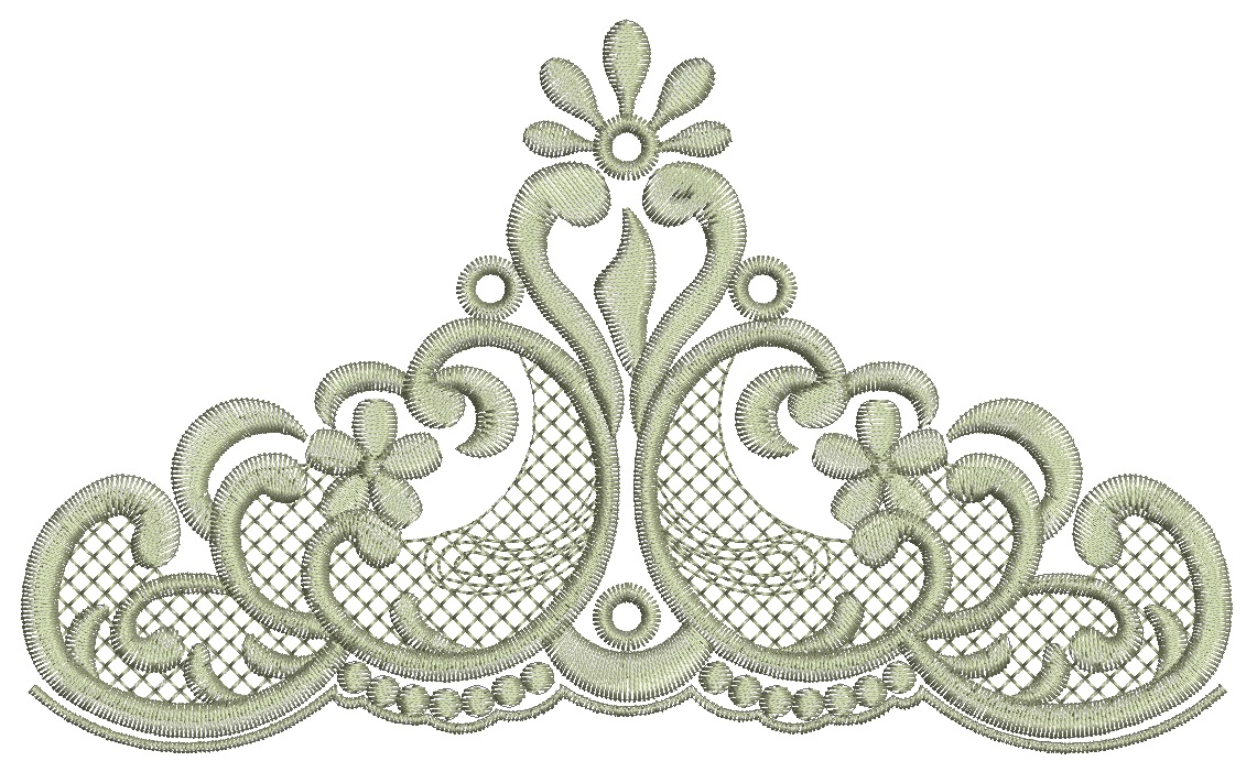 Elegant Corner Pattern Machine Embroidery Design 
