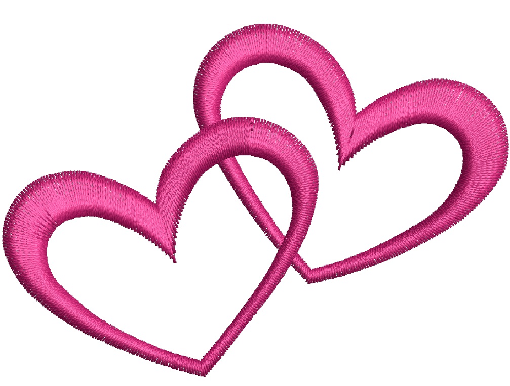 Hearts Machine Embroidery Design Set – 3 Sizes Included Instant Download 
