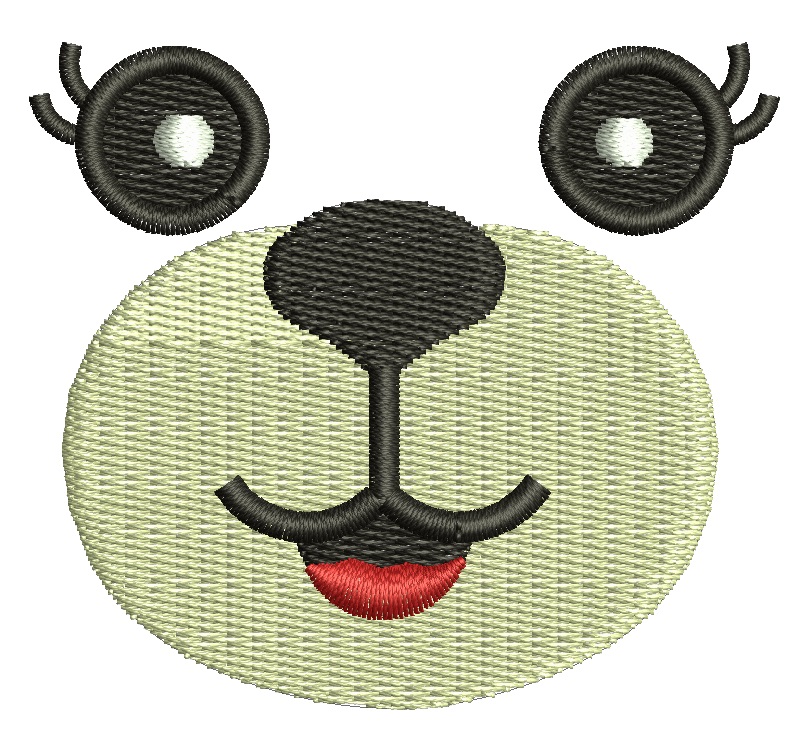 Teddy Bear Face Machine Embroidery Design 