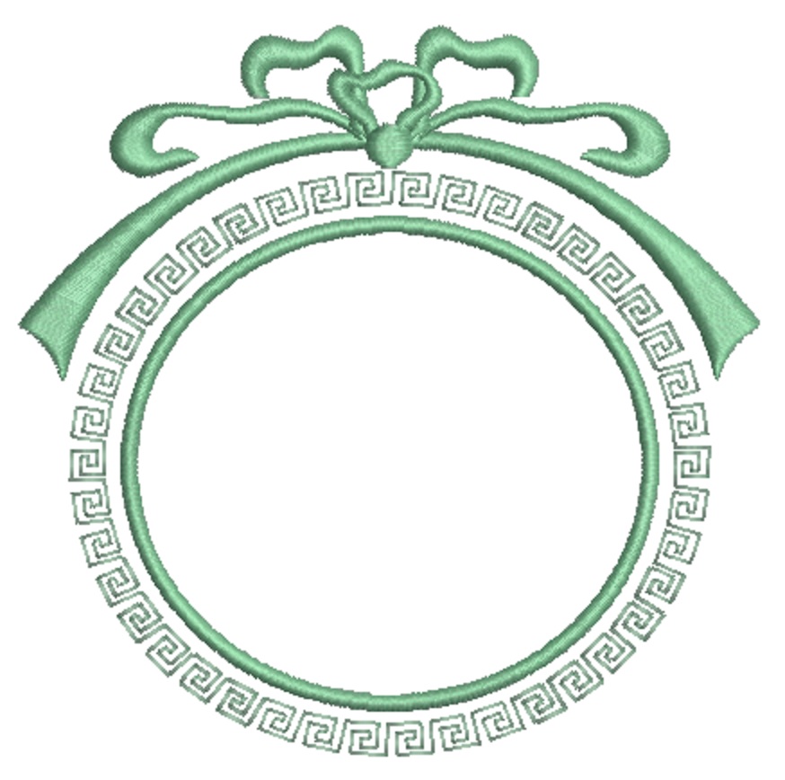 Crown and Bow Monogram Frame Machine Embroidery Design for Personalization and Gifts 