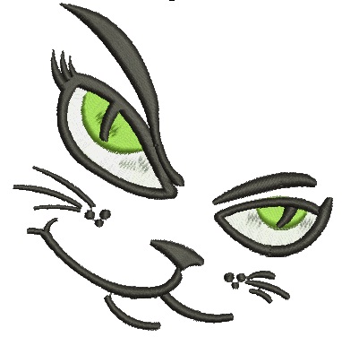 Cat smile machine embroidery design cute feline face for kids clothes accessories and home decor 