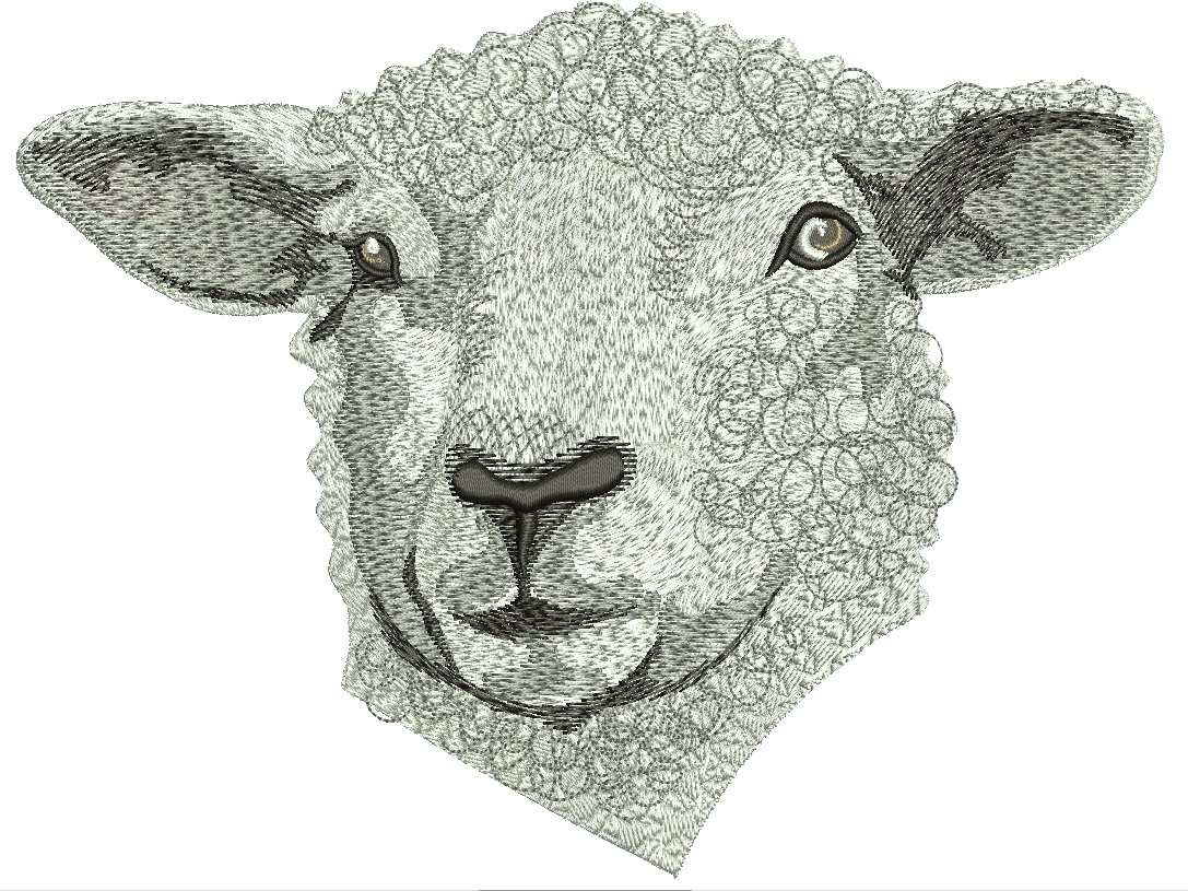Lamb Machine Embroidery Design – Cute Sheep Pattern 