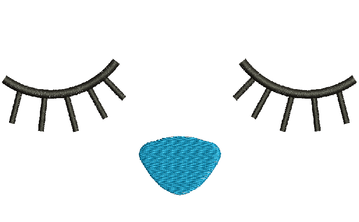 Muzzle Bunny Tilda for Soft Toy, Cat, Dog, Lamb Machine Embroidery Design 