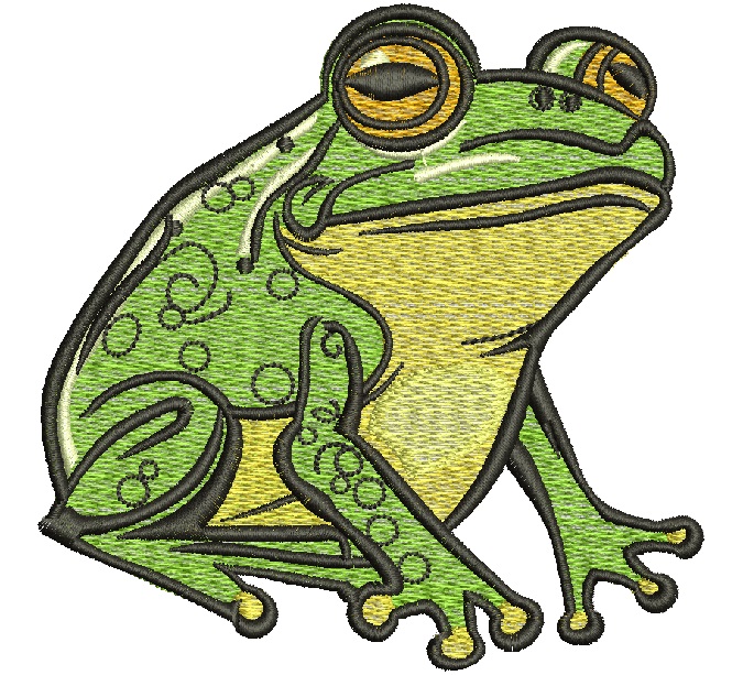 Green Frog Machine Embroidery Design Digital Download 17012026