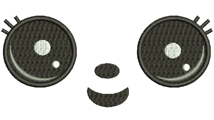 Cat Muzzle Machine Embroidery Design for Dolls and Soft Toy Faces 