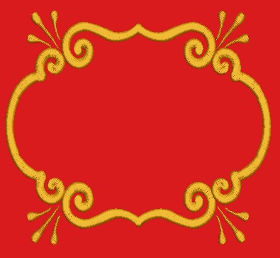Decorative Oriental Style Border, Chinese Frame Machine Embroidery Design, Digital Embroidery Pattern for Hoop Projects 