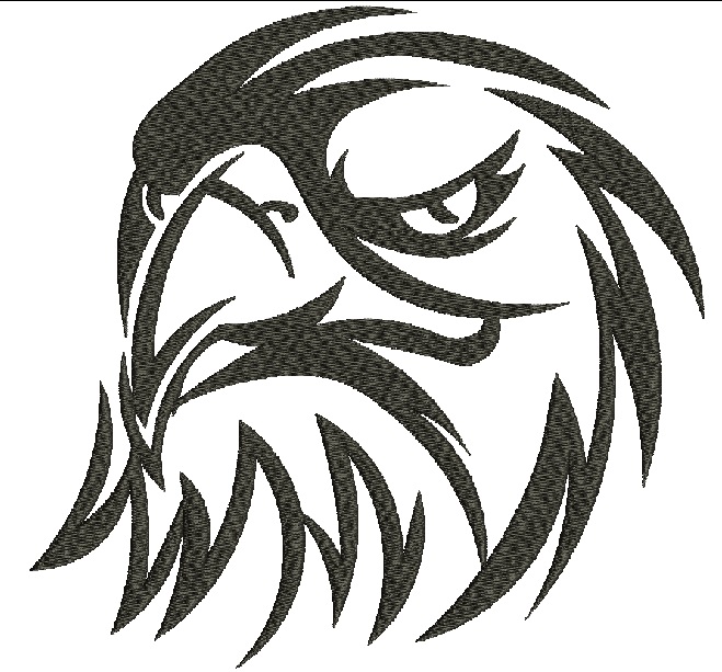Bald Eagle Head Machine Embroidery Design, American Eagle Portrait, Detailed Wildlife Embroidery Pattern 