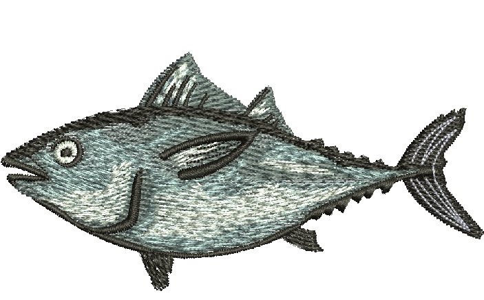 Tuna Fish Machine Embroidery Design, Realistic Fish Embroidery Pattern, Ocean Sea Life Embroidery Stabilization is required. 