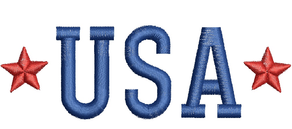 USA Stars machine embroidery design  