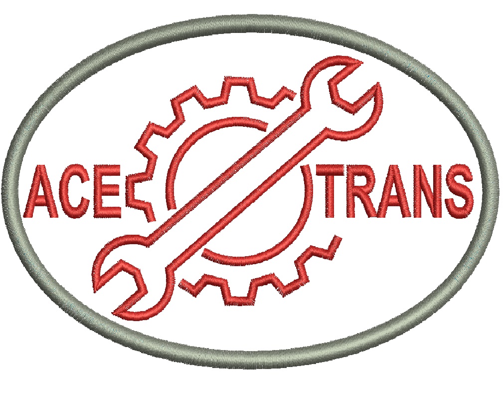 Vintage Mechanic Auto Repair Applique Machine Embroidery Design, Minimalist Wrench Gear Logo Patch, Garage Jacket Badge, Ace Trans Digital File PES DST