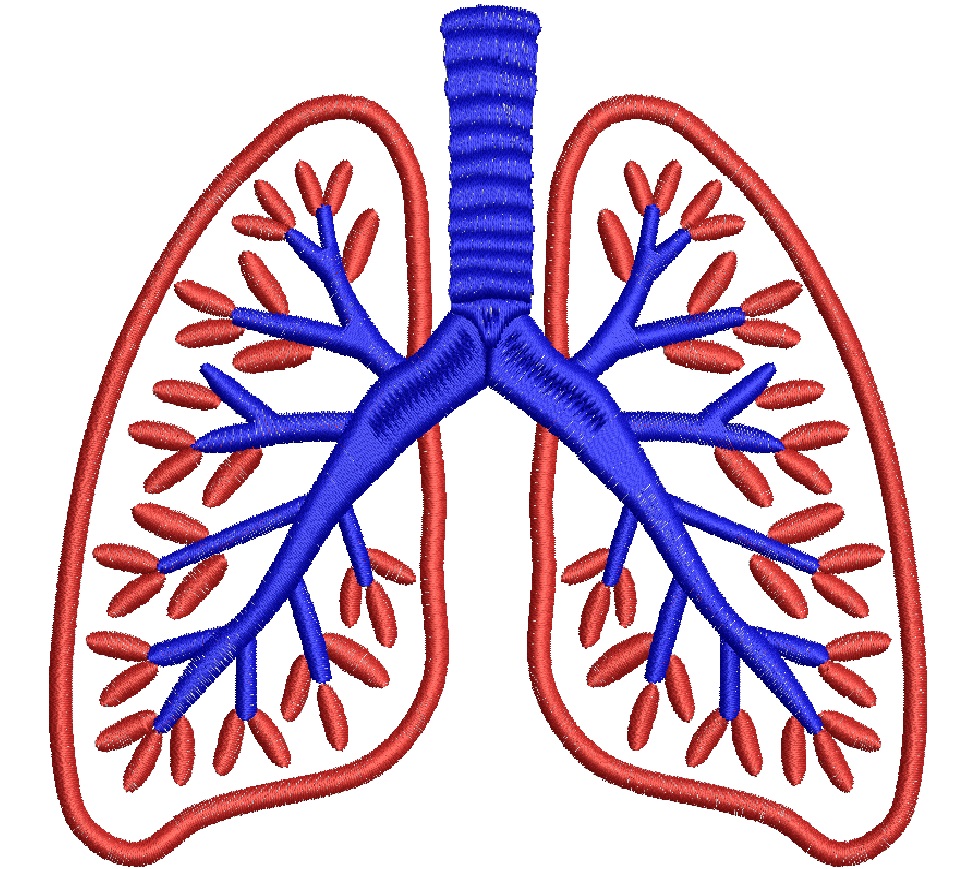 Human Lungs Machine Embroidery Design 
