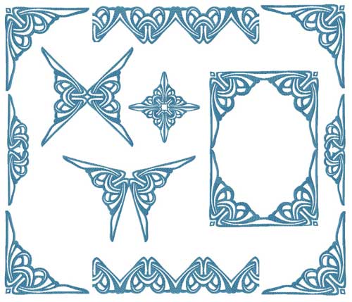 Tatoo Gothic Ornaments Machine Embroidery Designs set