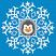 Penguin #6 - in snowflake,  Stitches: 18513,  Size: 4.91 x 4.89,  Colors: 8