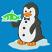 Penguin #10 - Waiter,  Stitches: 14812,  Size: 3.87 x 3.85,  Colors: 8