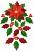 Poinsettia Bouquet,  Stitches: 38810,  Size: 5.21 x 7.99,  Colors: 4
