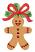 Christmas Gingerbread Man, Size: 3.07 x 4.92,  Stitches: 14670, Colors: 4