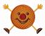 Hanukkah: Dancing Dougnut #1,  Size: 3.84 x 2.87,  Stitches: 9018,  Colors: 4 
