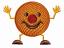 Hanukkah: Dancing Dougnut #8,  Size: 3.85 x 2.87,  Stitches: 8831,  Colors: 4 